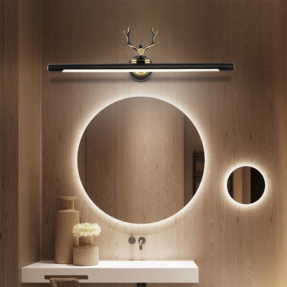 Leigh Bijzondere Retro LED Wandlamp Zwart Metaal Badkamer