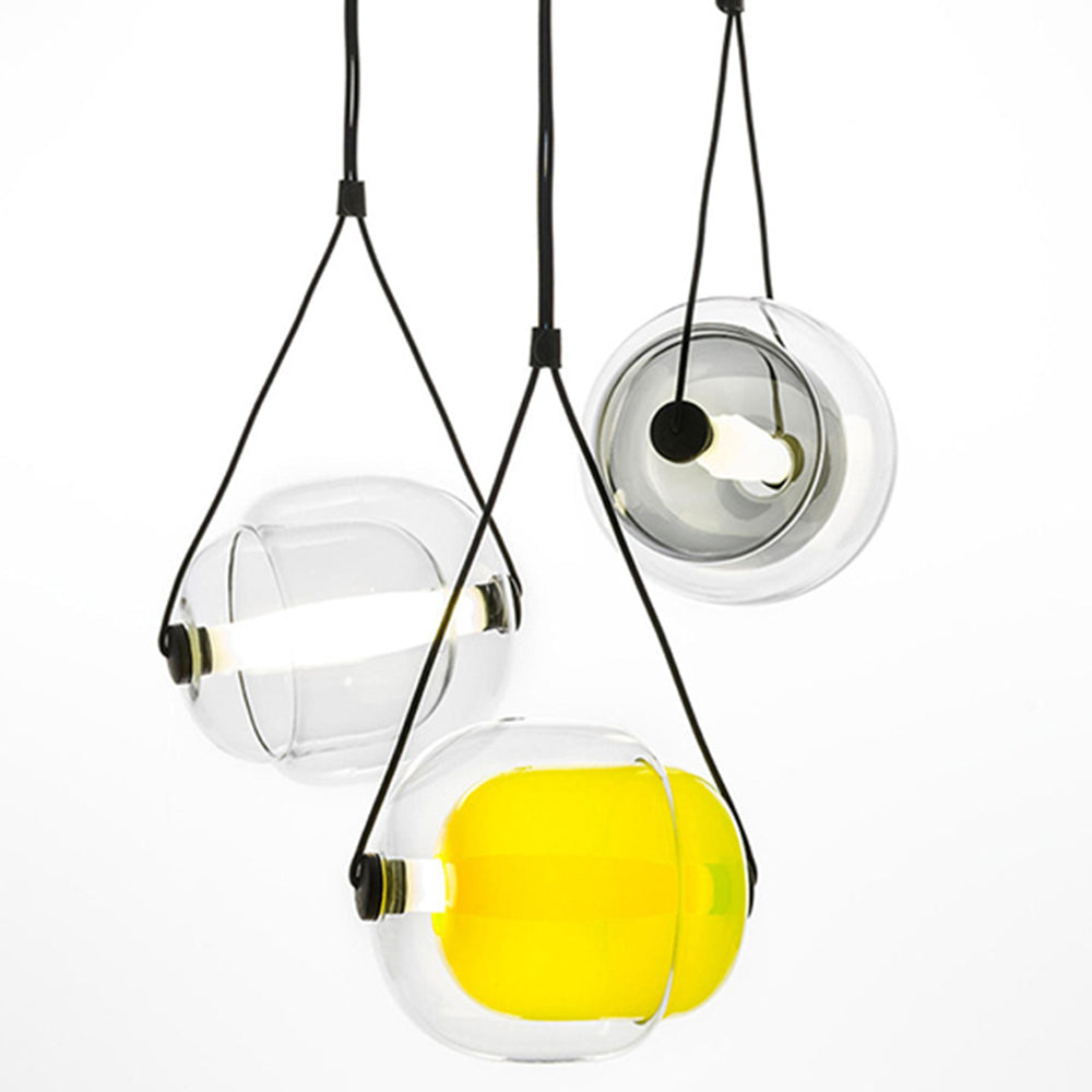 Hailie Moderne Design LED Hanglamp Geel Blauw Wit Glas Metaal Keuken