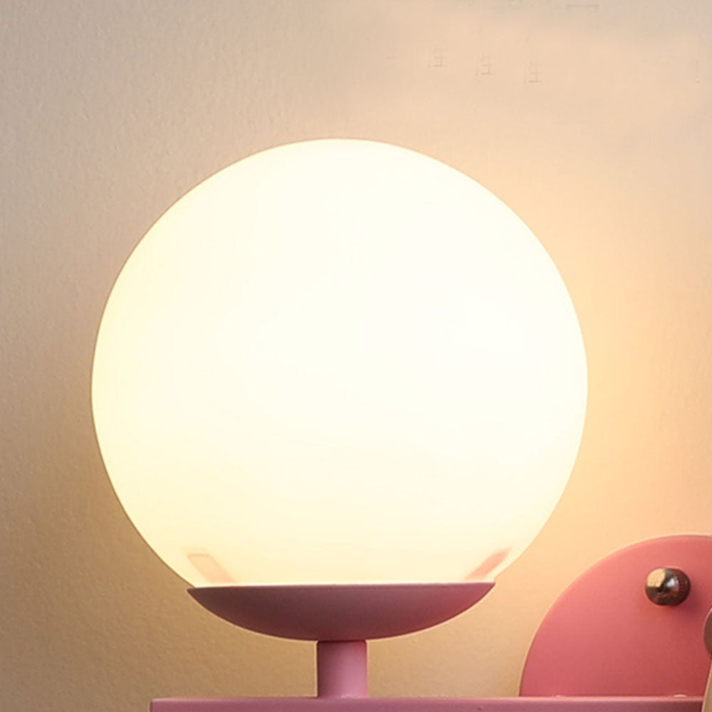 Minori Moderne Meisje/Konijn LED Wandlamp Metaal/Acryl Roze/Wit Kinderkamer