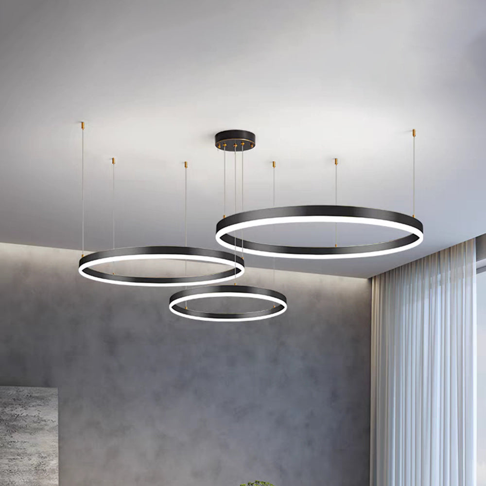 Alonza Moderne Grote Hanglampen Wit Metaal Slaapkamer Woonkamer Tir-Cirkel