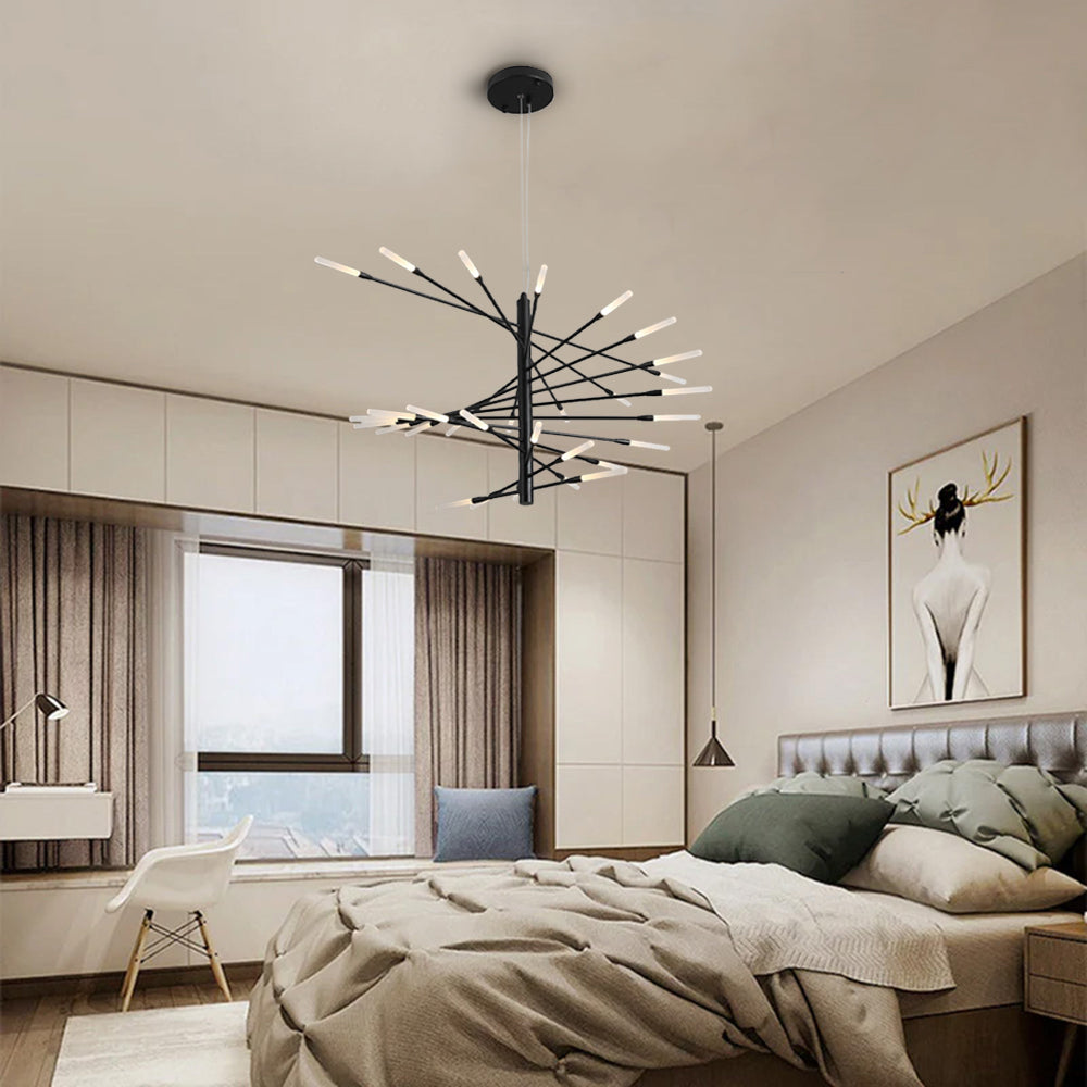 Lowry Moderne LED Kroonluchters Zwart Goud Metaal Woonkamer