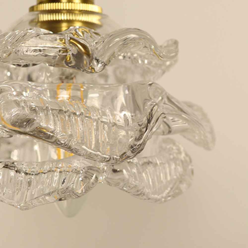 Hailie Romantische Retro Roos Hanglampen Helder Glas Slaapkamer