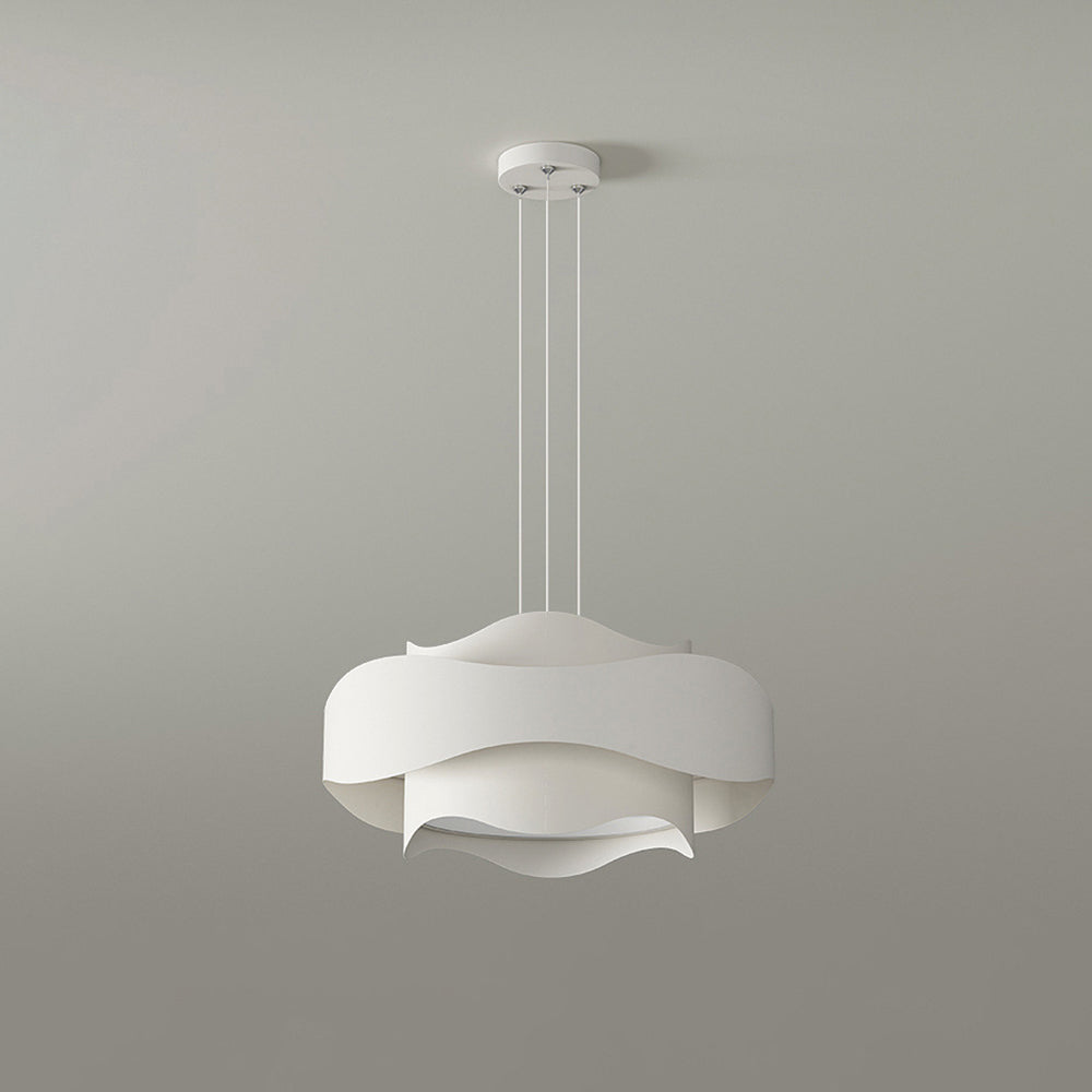 Carina Art Deco Bloemvorm Metalen Hanglamp, Wit, Woonk/Eetk/ Slaapkamer