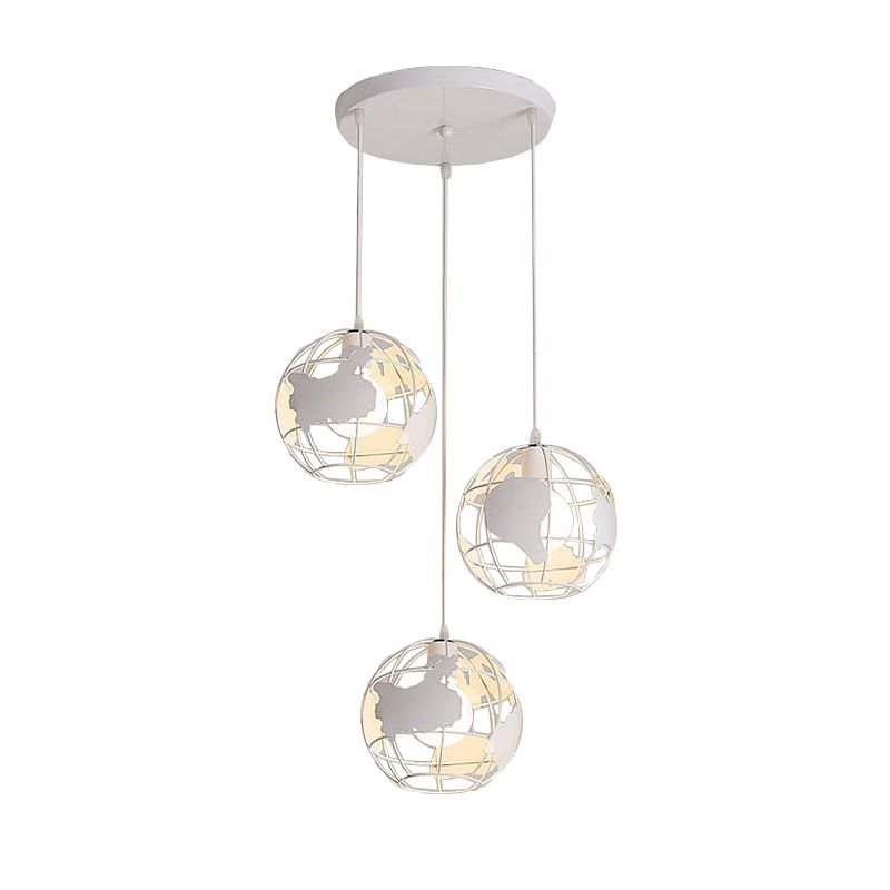 Sterling Industriele LED Hanglamp Zwart/Wit Metaal Eettafel Woonkamer