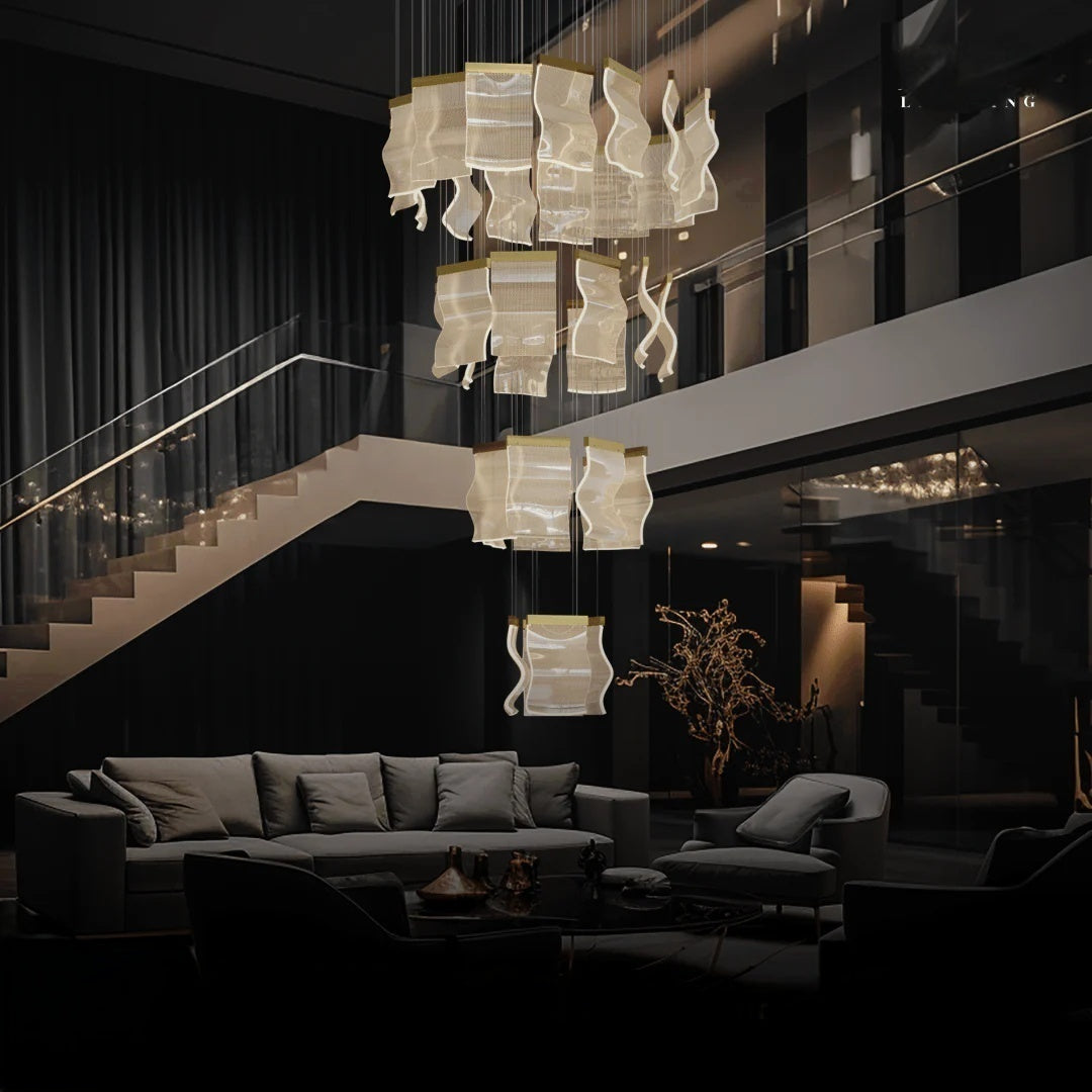 Marilyn Industrial LED Kroonluchters Wit Glas Metaal Woonkamer