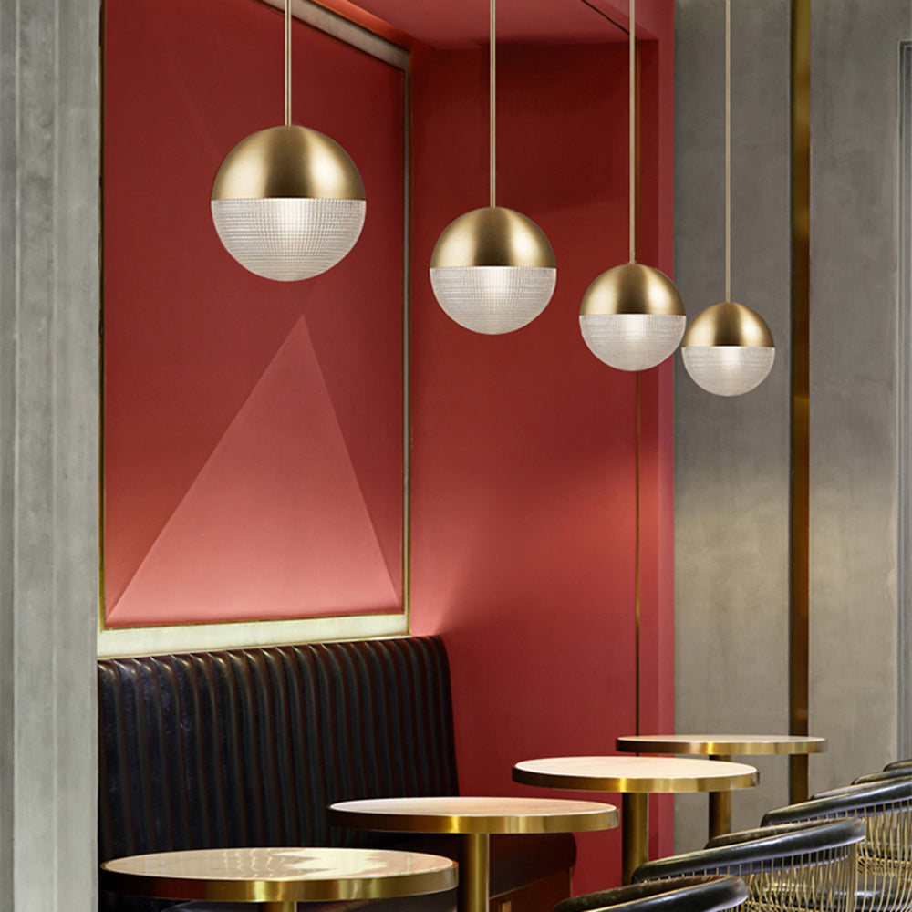 Hailie Moderne Bol LED Hanglamp Metaal/Glas Zwart/Goud Slaap/Woon/Eetkamer