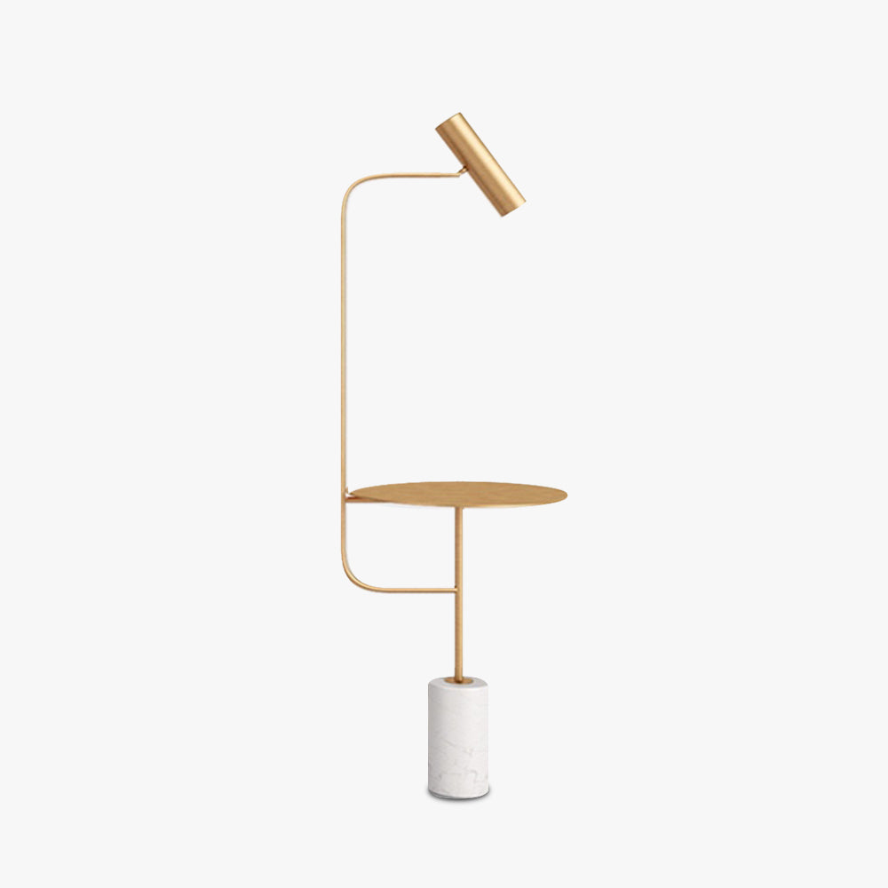 Salgado Minimalistische Nachtkastje Vloerlamp Zwart Goud Metaal Woonkamer