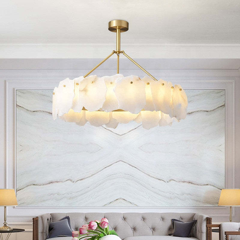 Marilyn Design LED Hanglamp Metaal/Marmer Goud/Wit Slaapkamer/Eetkamer/Woonkamer