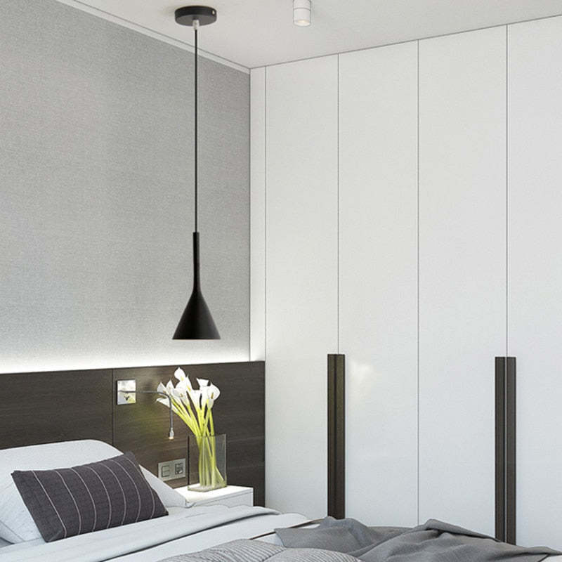 Morandi Moderne Driehoek Hanglampen Zwart Wit Geel Woonkamer