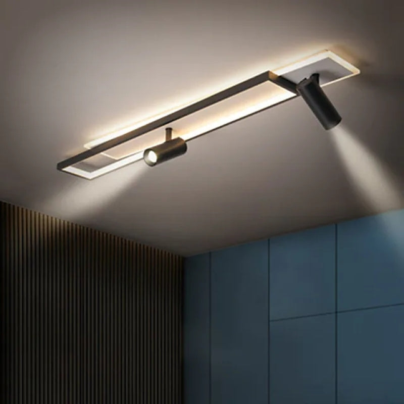 Haney Moderne Design LED Rechthoekige Verstelbare Plafondlamp Zwart Gang/Hal/Portiek