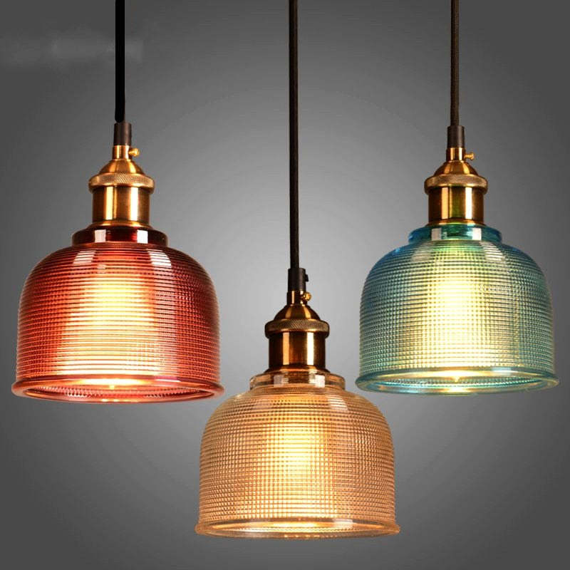 Morandi Retro Art Deco Hanglampen Rood Blauw Amber Woonkamer