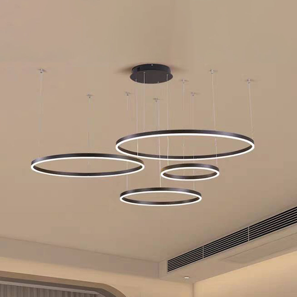 Alonza Moderne Grote Hanglampen Wit Metaal Slaapkamer Woonkamer Tir-Cirkel