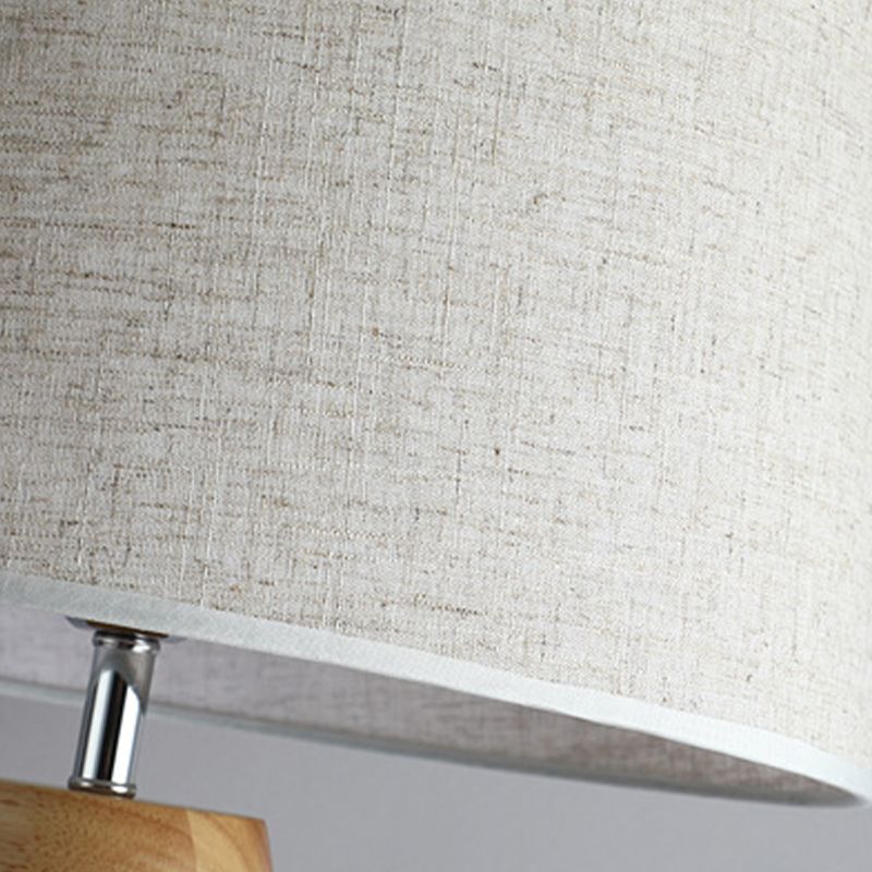 Muto Modern Design LED Vloerlampen Beige Wit Hout Stof Slaapkamer
