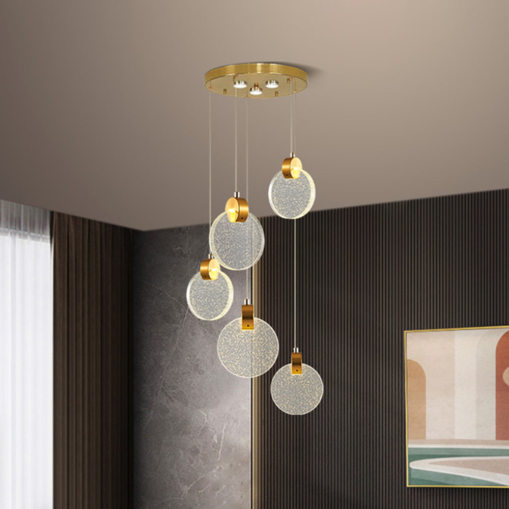 Marylin Moderne LED Hanglampen Wit/Goud Metaal/Crystal Woonkamer