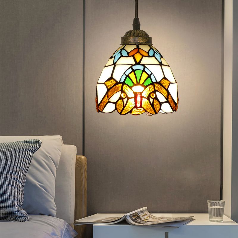 Valerio Retro Kleurrijk LED Hanglampen Geel/Bruin Metaal Woonkamer/Slaapkamer