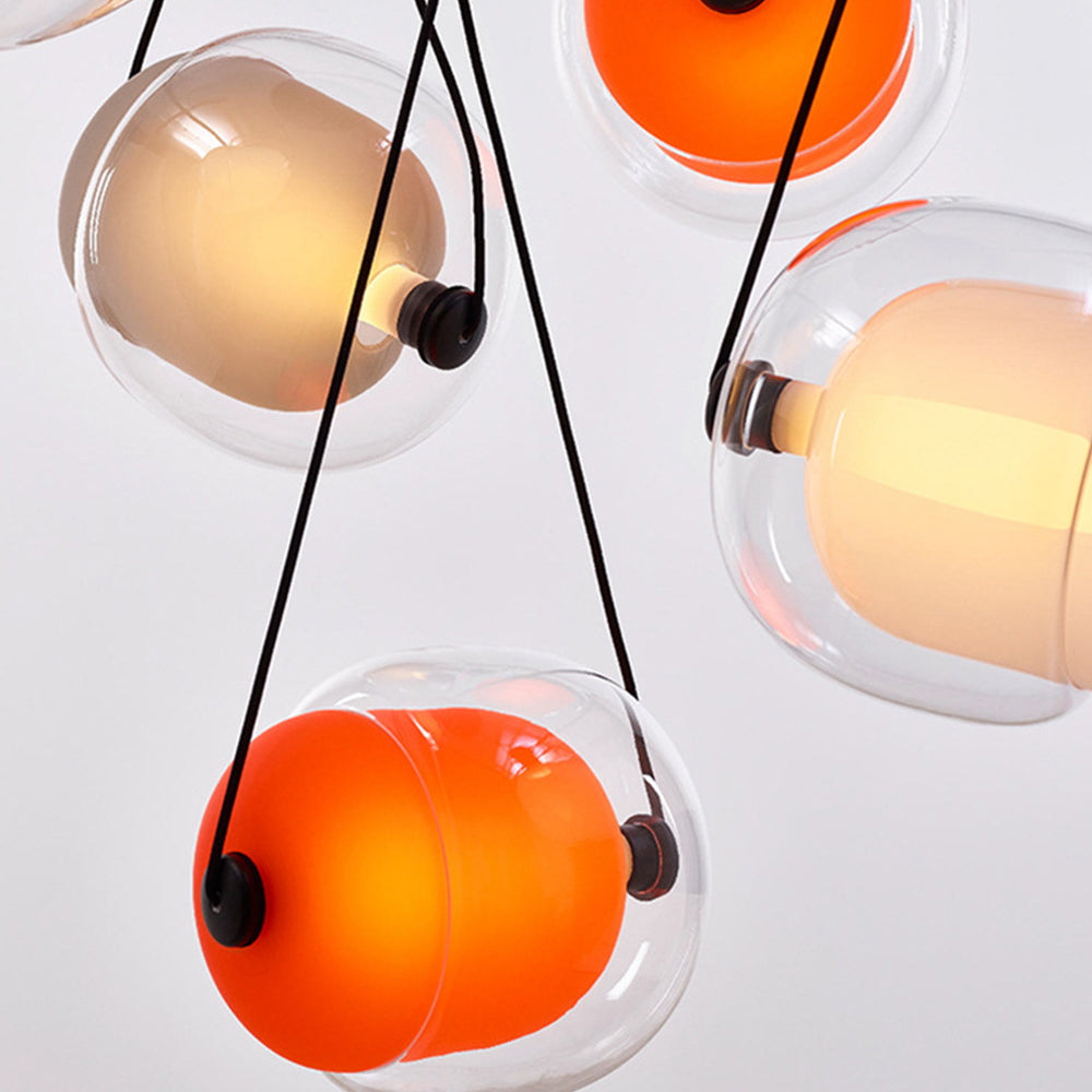 Hailie Moderne Design LED Hanglamp Geel Blauw Wit Glas Metaal Keuken