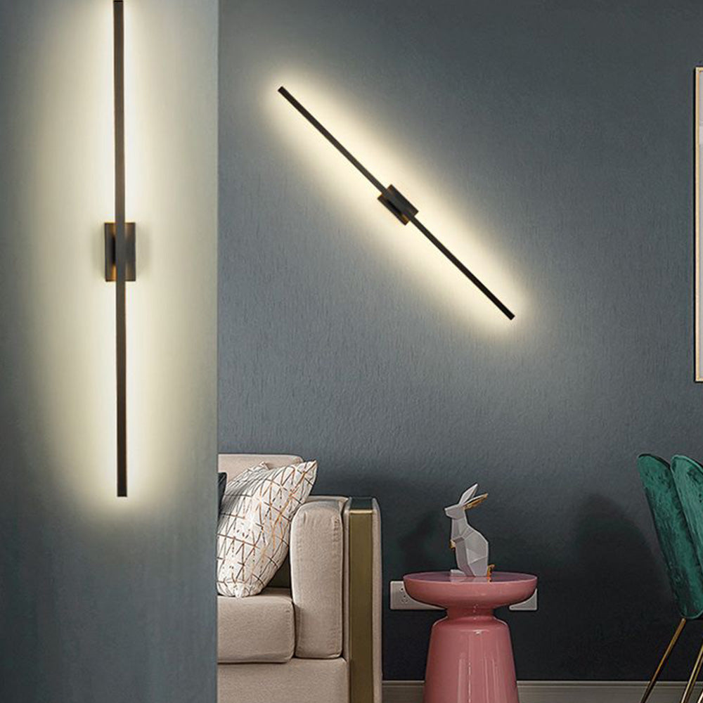 Leigh Minimalistische Wandlamp Zwart Metaal Badkamer Woonkamer