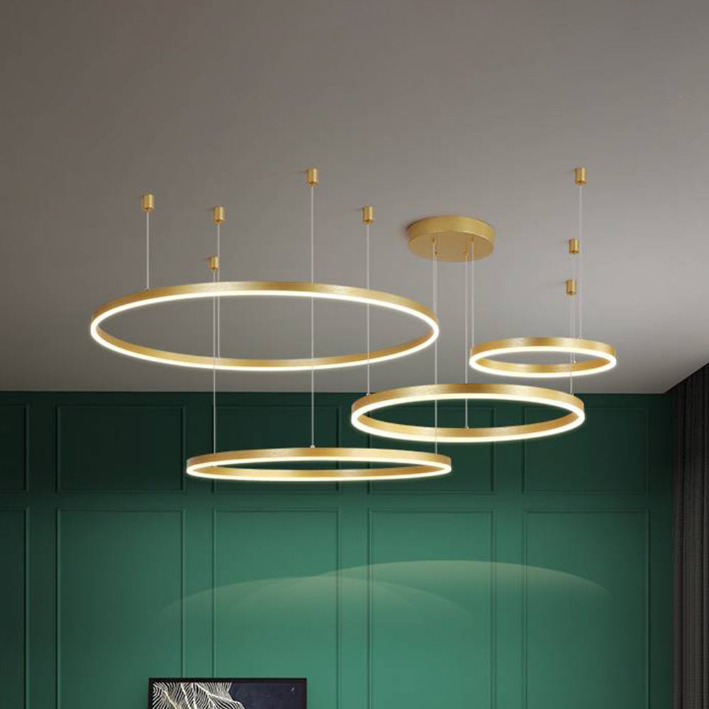 Alonza Moderne Grote Hanglampen Wit Metaal Slaapkamer Woonkamer Tir-Cirkel