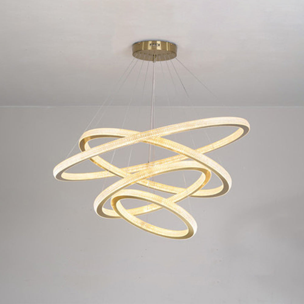 Kirsten Moderne Ronde LED Hanglamp Metaal/Acryl Goud Slaap/Woon/Eetkamer