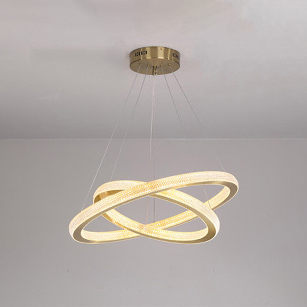Kirsten Moderne Ronde LED Hanglamp Metaal/Acryl Goud Slaap/Woon/Eetkamer