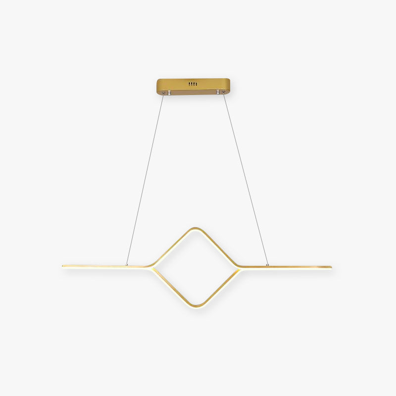 Orsini Moderne Lineair Vierkant LED Hanglamp Goud/Zwart Slaapkamer/Eetkamer