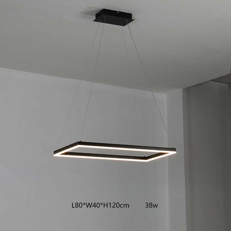 Orsini Design LED Hanglampen Zwart Wit Metaal Eetkamer Slaapkamer