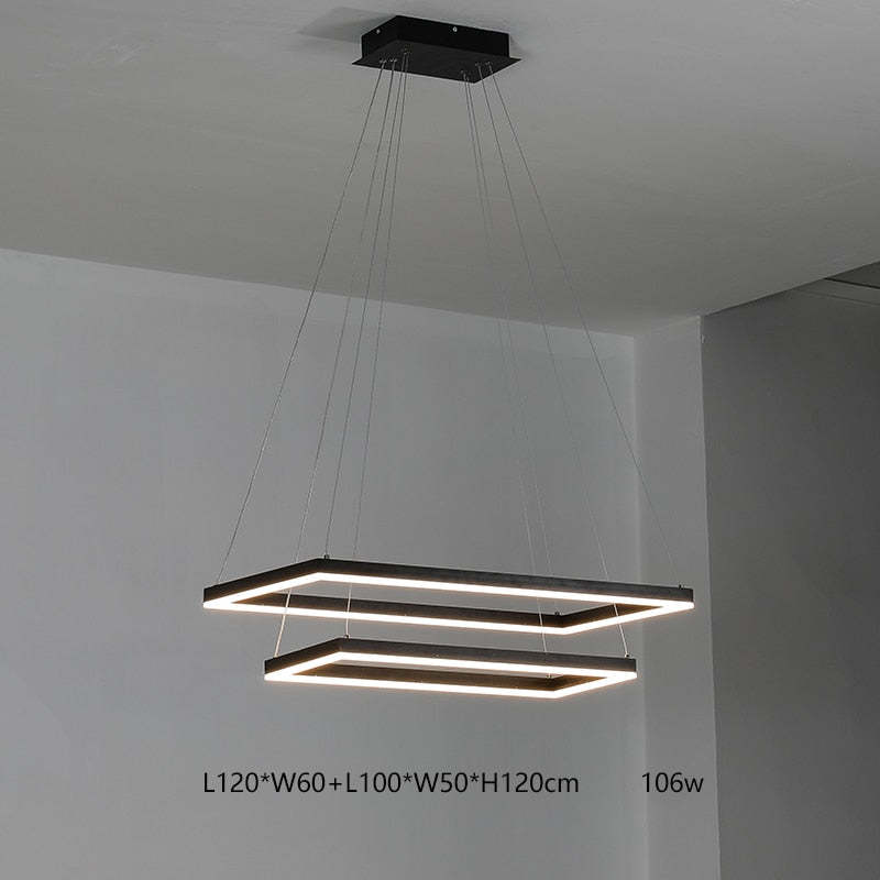 Orsini Design LED Hanglampen Zwart Wit Metaal Eetkamer Slaapkamer