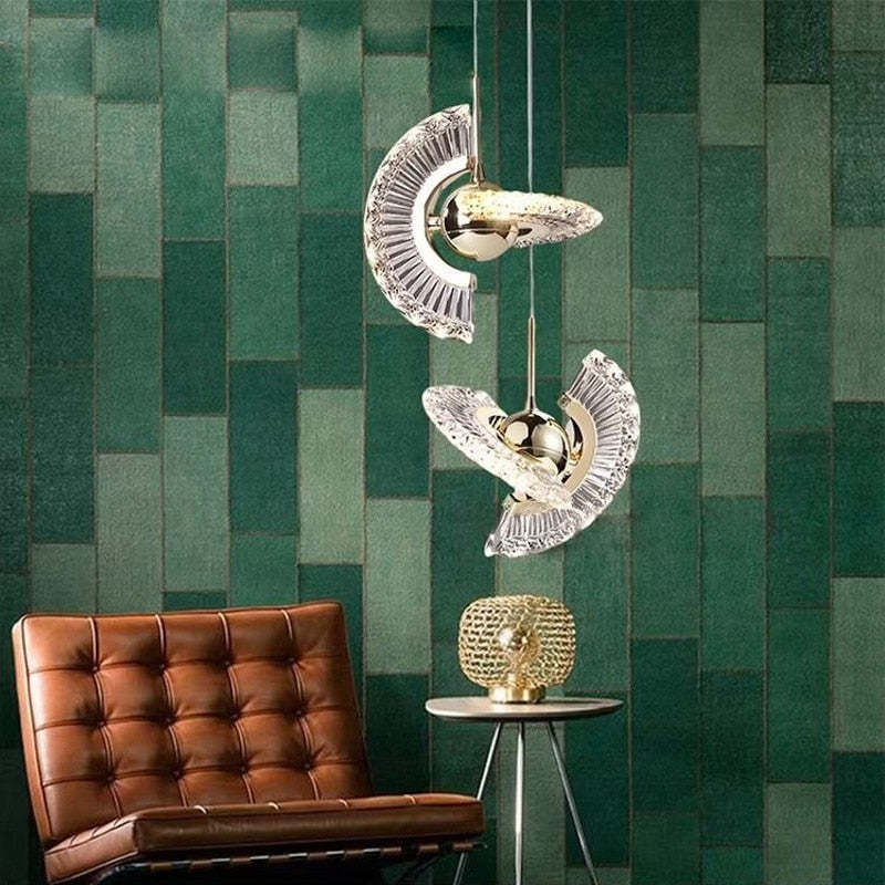 Kristy Modern Draaibaar Hanglamp Goud Metaal Acryl Woonkamer Slaapkamer