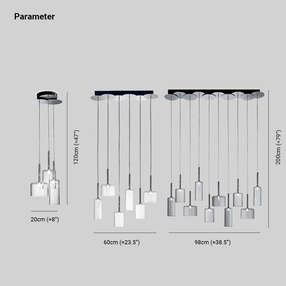 Kristy Moderne Design LED Hanglamp Glas Transparant Woonkamer