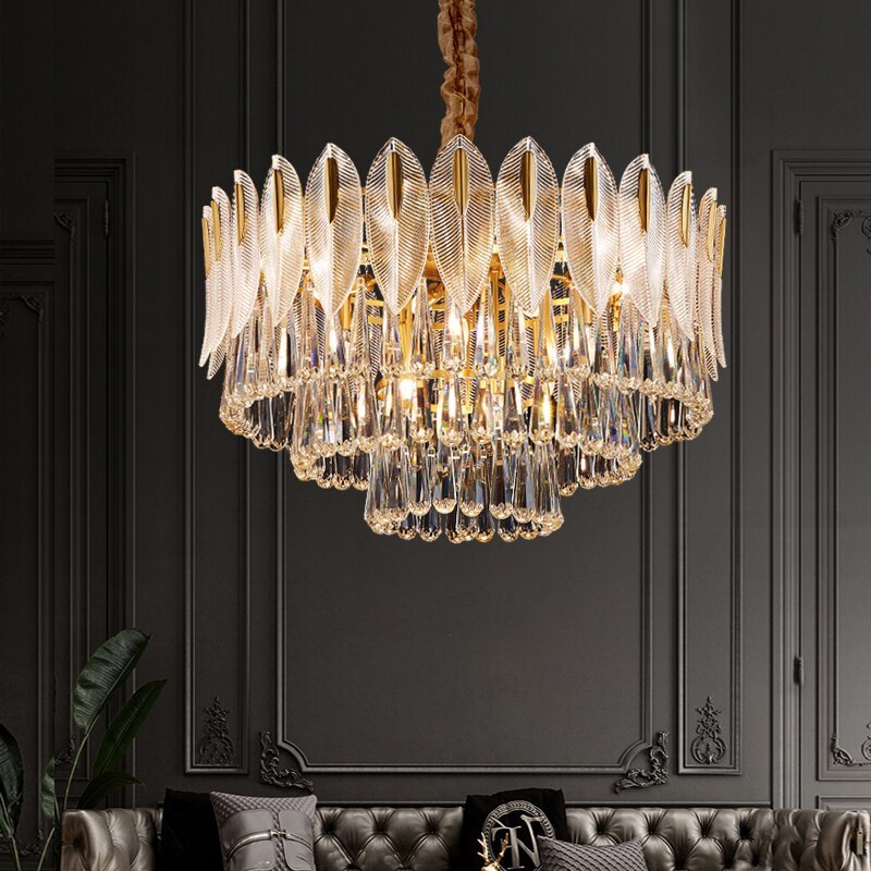 Marilyn Luxe Veerkracht Kroonluchter Metaal Kristal Woonkamer Eetkamer