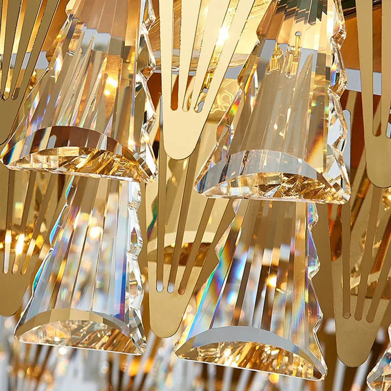 Marilyn Design Ronde LED Hanglamp Metaal/Acryl Goud Slaapkamer/Woonkamer/Eetkamer