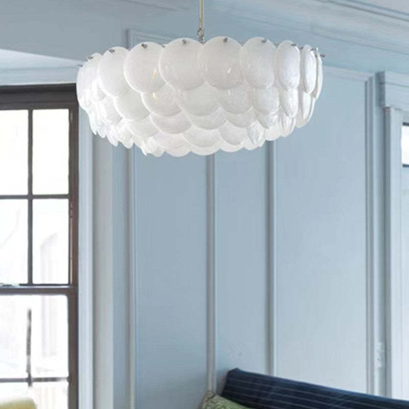 Lottie Moderne Art LED Kroonluchter Wit Metaal Keramisch Slaapkamer