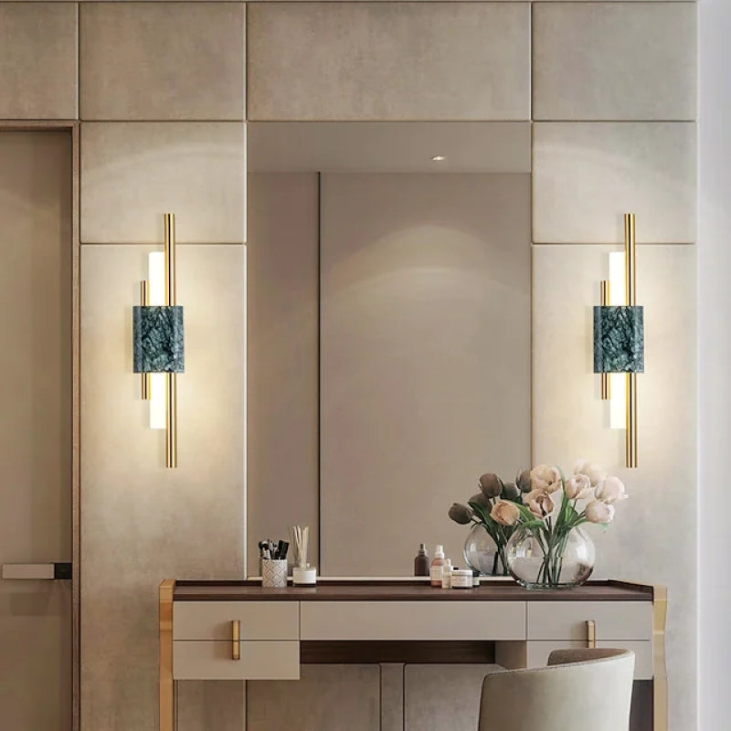 Sebastian Modern LED Wandlamp Wit Gouden Metaal Woonkamer Slaapkamer