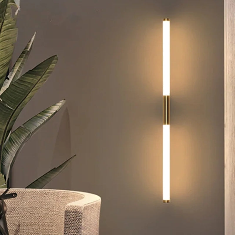 Leigh Moderne Kleine LED Wandlampen Goud Metaal Slaapkamer Woonkamer