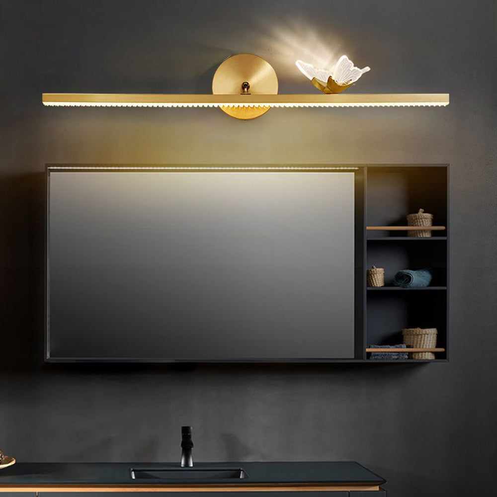 Kady Moderne Design LED Luxe Butterfly Lineaire Wandlamp Metaal/Acryl Goud Woonkamer/Slaapkamer/Badkamer