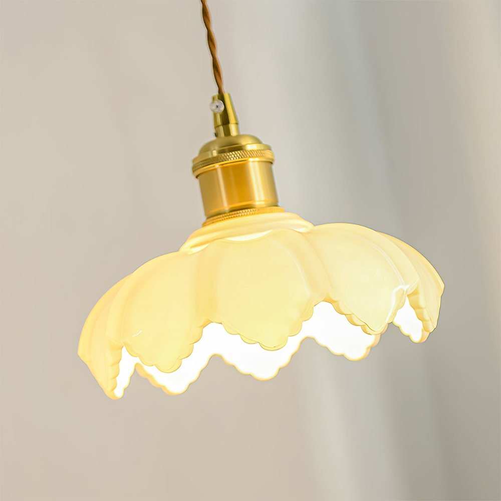 Lily Frans Bloemblaadje Hanglampen Metaal Glas Slaapkamer Woonkamer