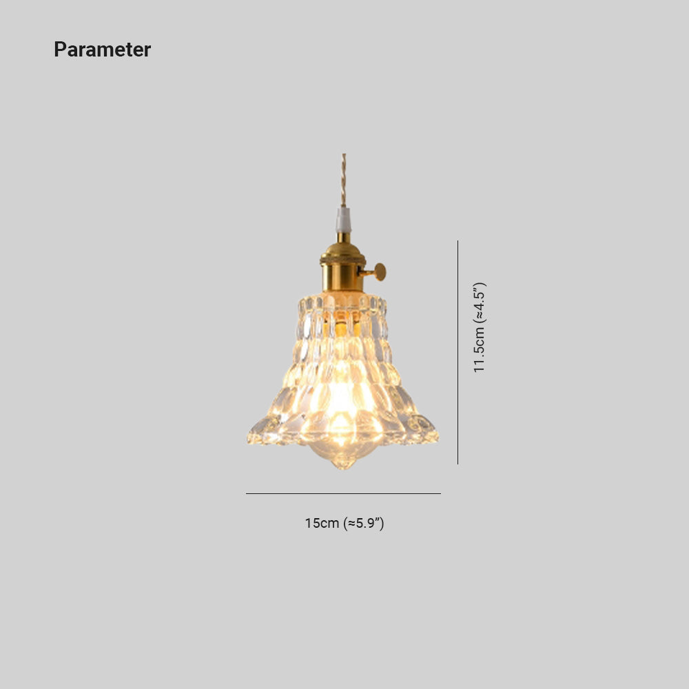 Hailie Vintage Art LED Hanglamp Metaal Glas Slaapkamer Woonkamer