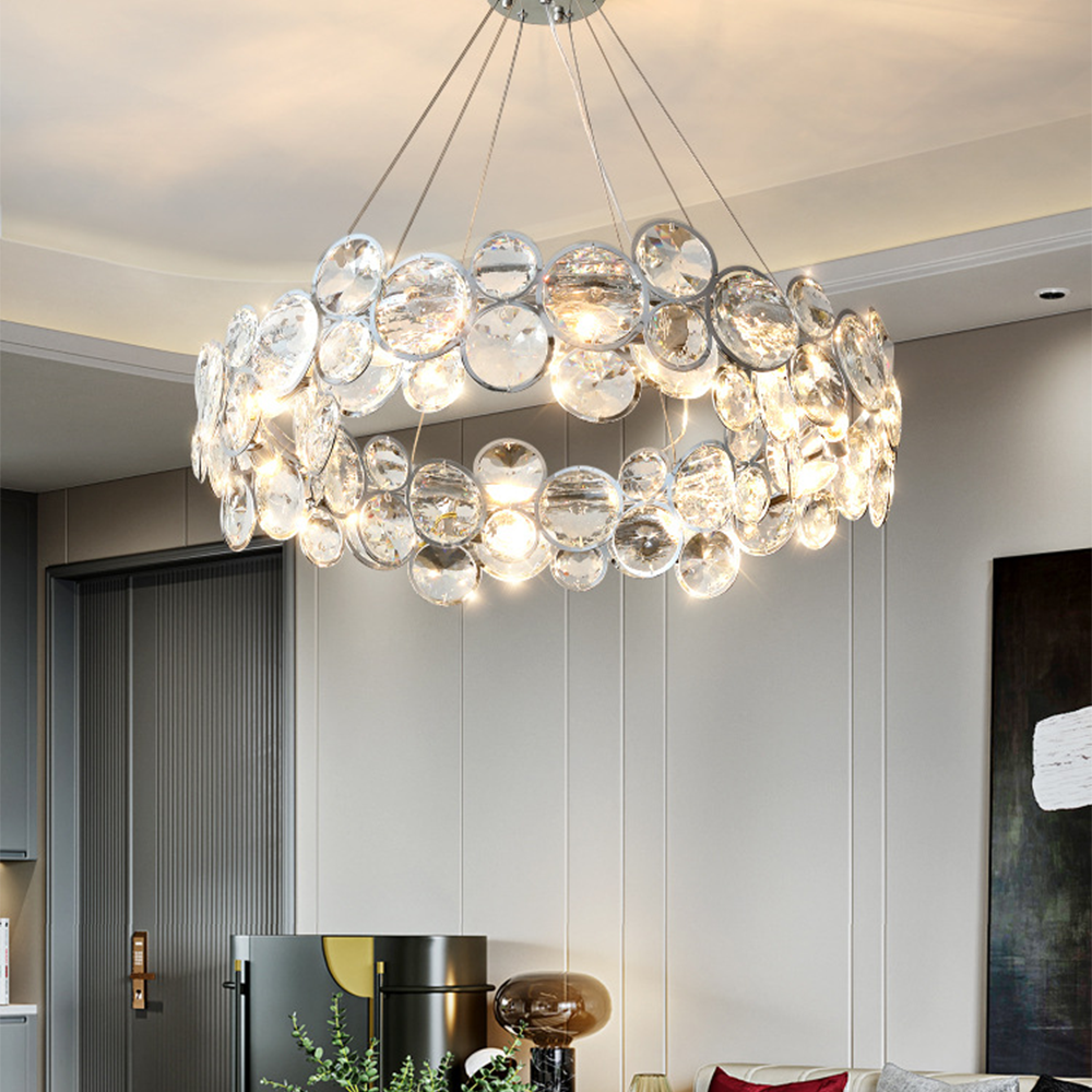 Marilyn Modern LED Ronde Kroonluchters Kristal Metaal Woonkamer