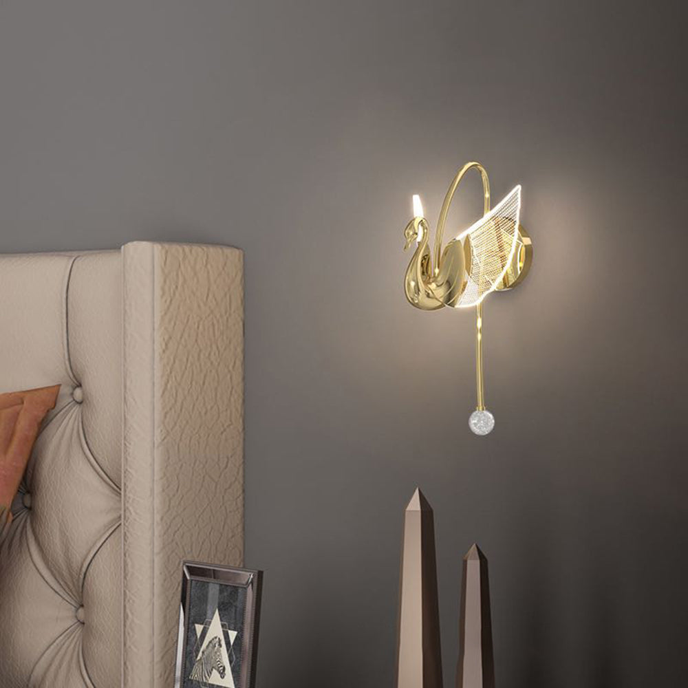Kady Art Design LED Wandlamp Goud Metaal Eetkamer Slaapkamer