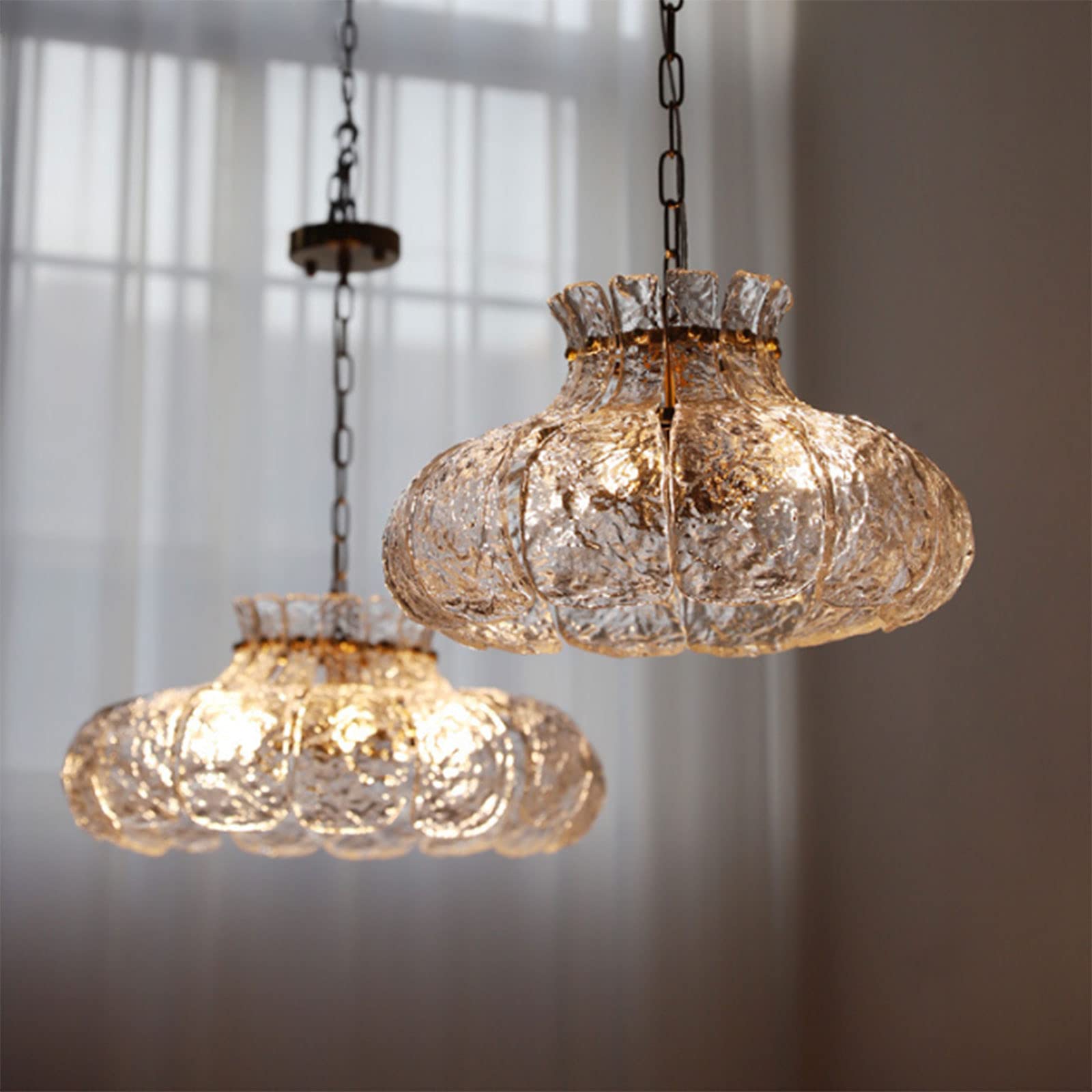 Carina Modern Peer Gevormd Kroonluchters IJs Smelten Glas Slaapkamer