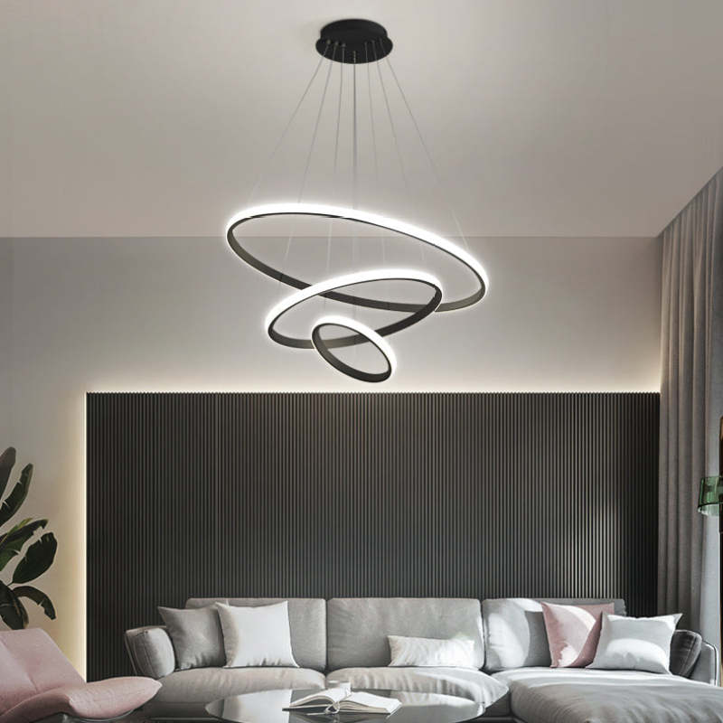 Alonza Moderne LED Hanglampen Wit Buitenste Verlicht 2/3/4 Ringen