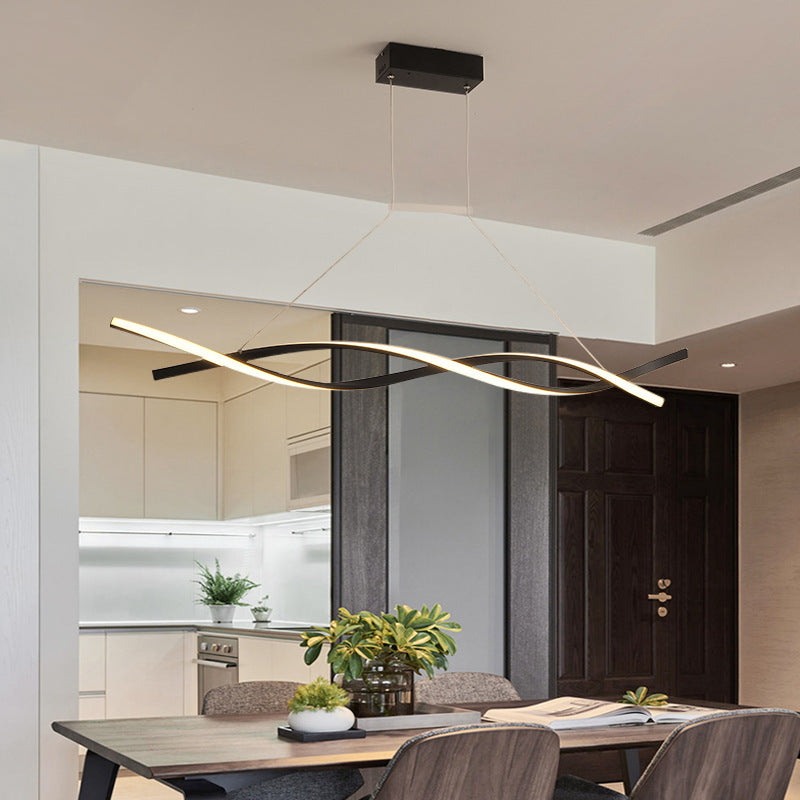 Louise Moderne LED Hanglampen Zwart Grijs Metaal Silica Gel Eetkamer