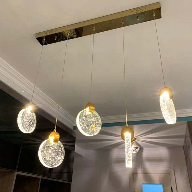 Marylin Moderne LED Hanglampen Wit/Goud Metaal/Crystal Woonkamer
