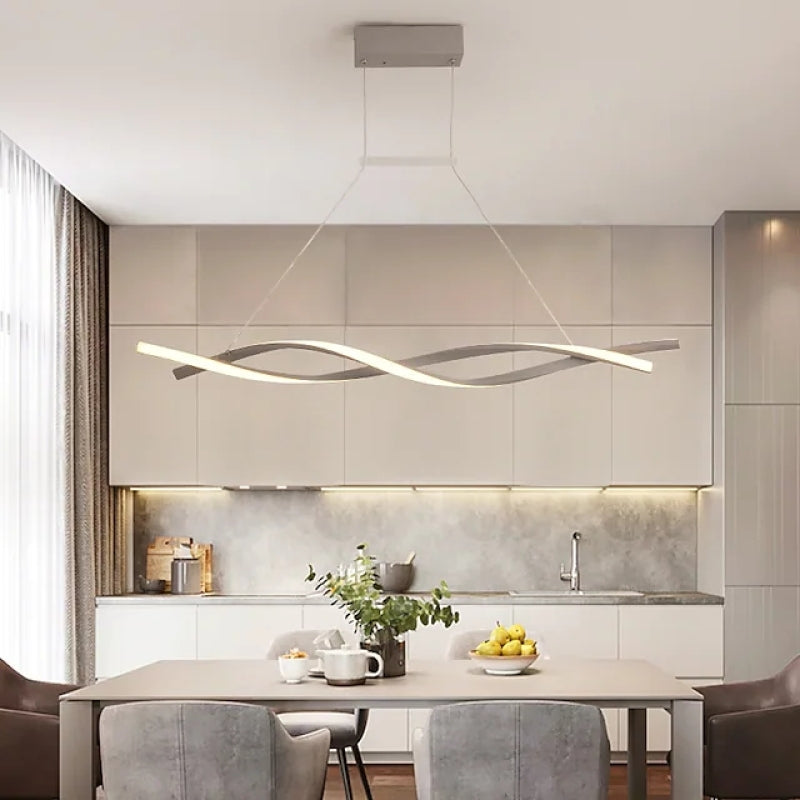Louise Moderne LED Hanglampen Zwart Grijs Metaal Silica Gel Eetkamer
