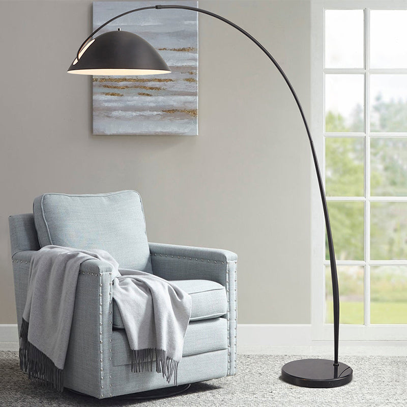 Elio Ronde Moderne LED Vloerlampen Zwart Metaal Eetkamer Slaapkamer