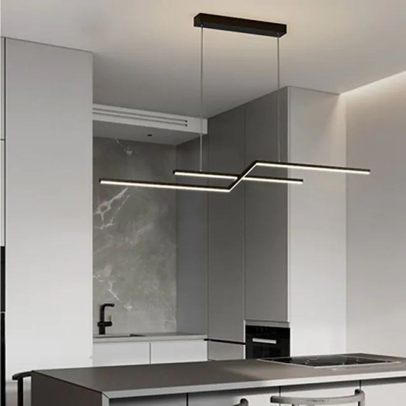 Louise Moderne Polyline Hanglampen Zwart Goud Metaal Woonkamer Slaapkamer