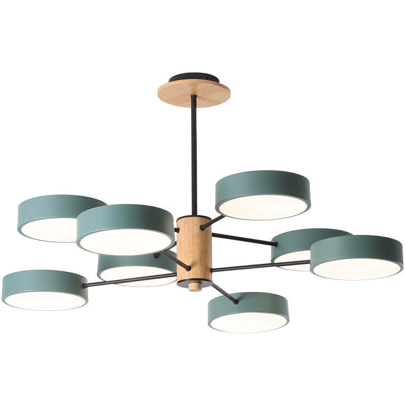 Sienna Art Deco Hanglampen Wit Groen Grijs Metaal Hout Woonkamer