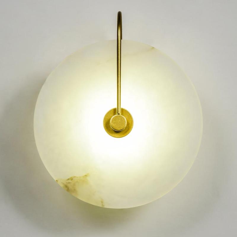 Jade Design Ronde LED Wandlamp Goud/Zwart Metaal/Kunstmatige Marmer Slaap/Woonkamer