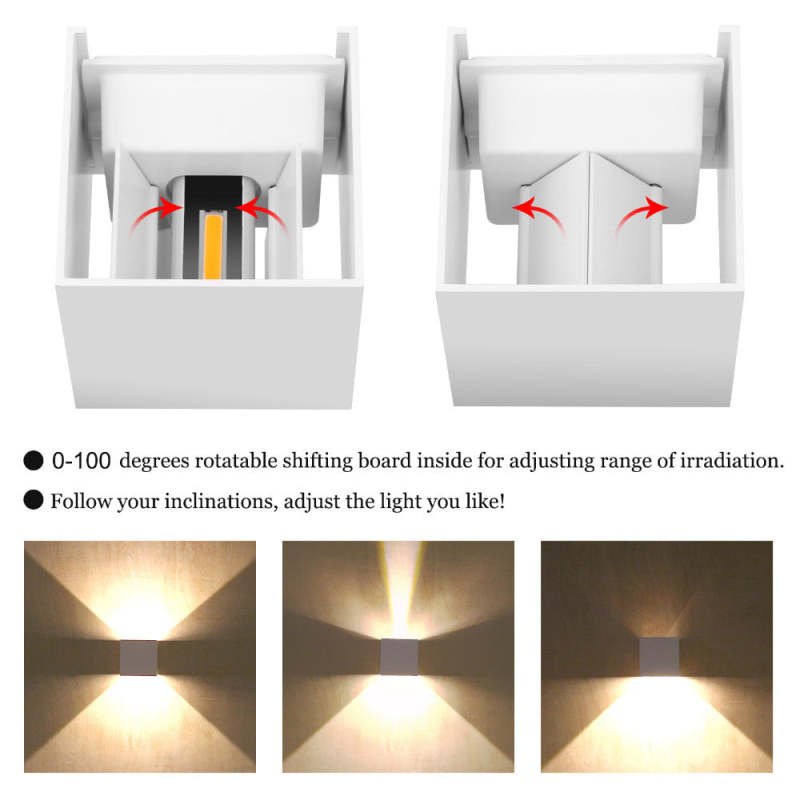 Modern Aluminium Waterbestendig LED Wandkandelaar Wandlampen Buiten Gebruik Binnenshuis
