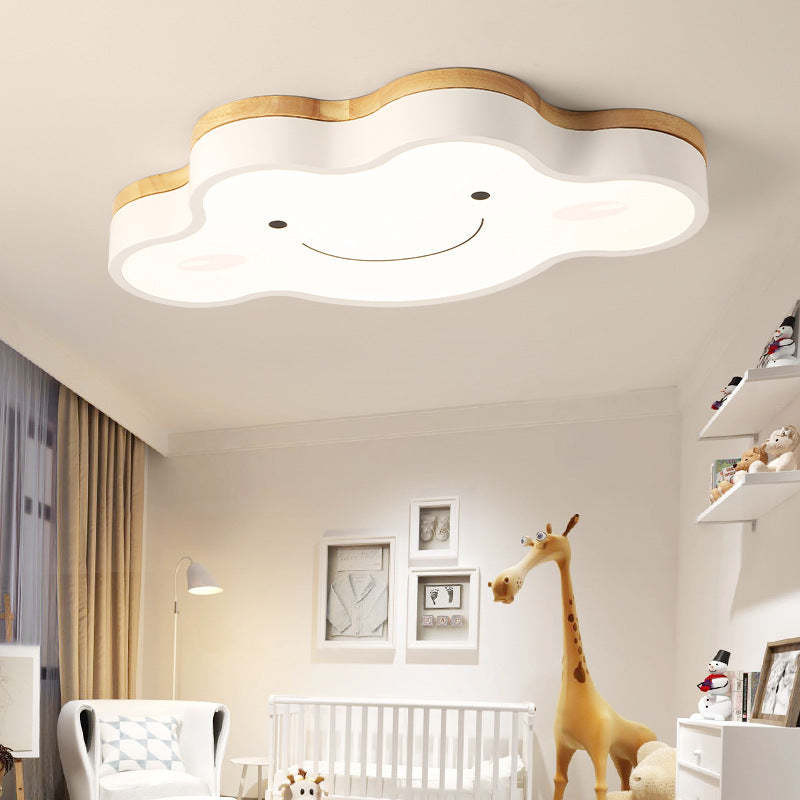 Minori Moderne Design LED Plafondlampen Wit Groene Metaal Hout